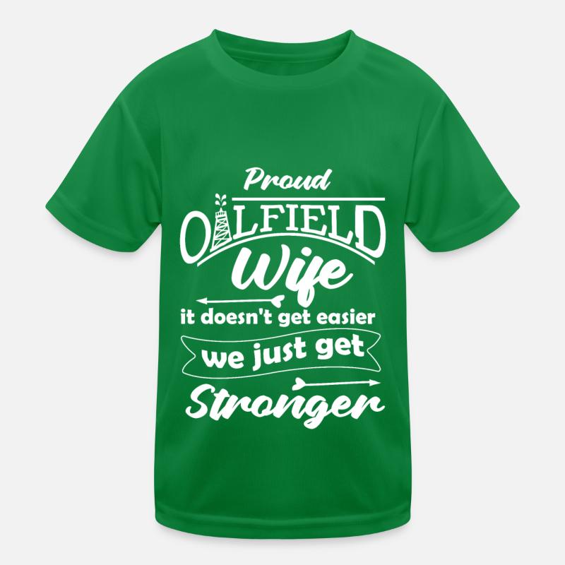 Ölfeld Bohrinsel Ehefrau Kinder Funktions-T-Shirt