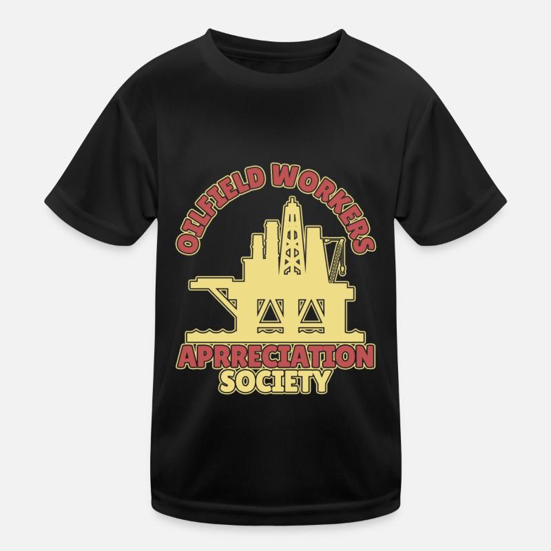 Ölfeld Bohrinsel Kinder Funktions-T-Shirt