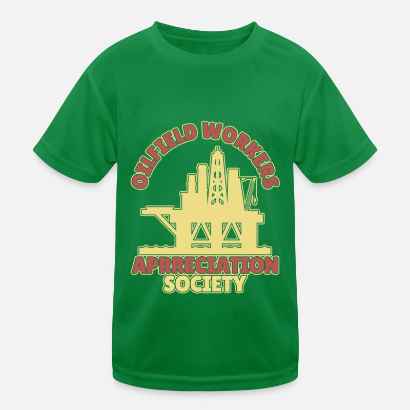 Ölfeld Bohrinsel Kinder Funktions-T-Shirt