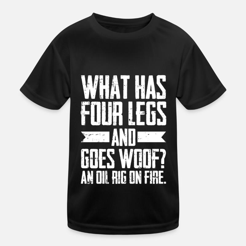 Ölfeld Bohrinsel Witzig Kinder Funktions-T-Shirt