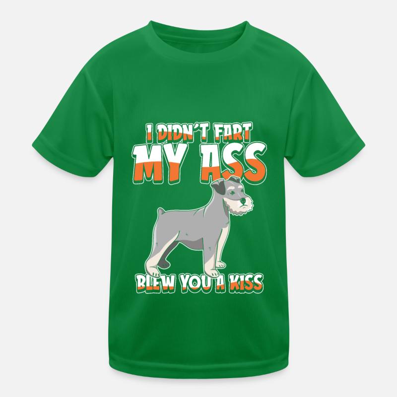 Schnauzer Dog Humor Kids Functional T-Shirt