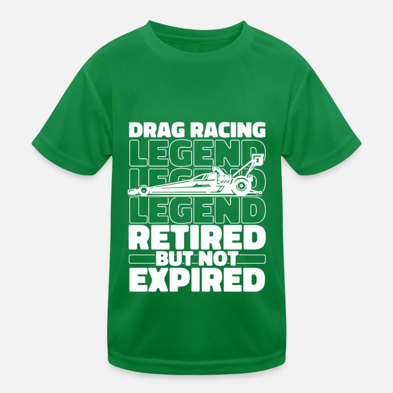 Dragster Drag Race Retired Kids Functional T-Shirt
