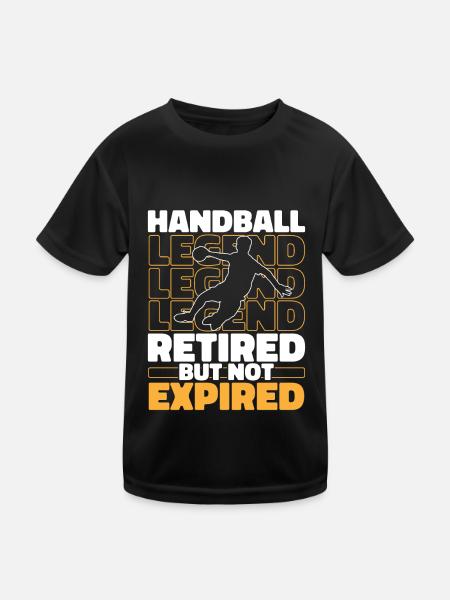 Handball Handballer Im Ruhestand - Kinder Funktions-T-Shirt - Schwarz - Vorne