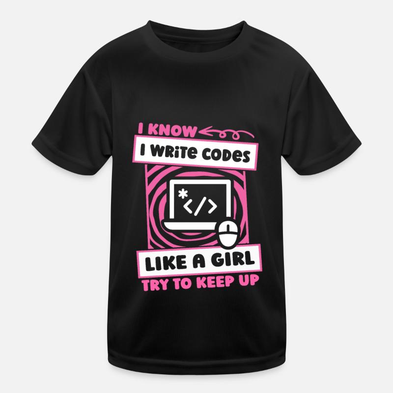 Développeur Coder Programmeur Girl T-shirt sport Enfant