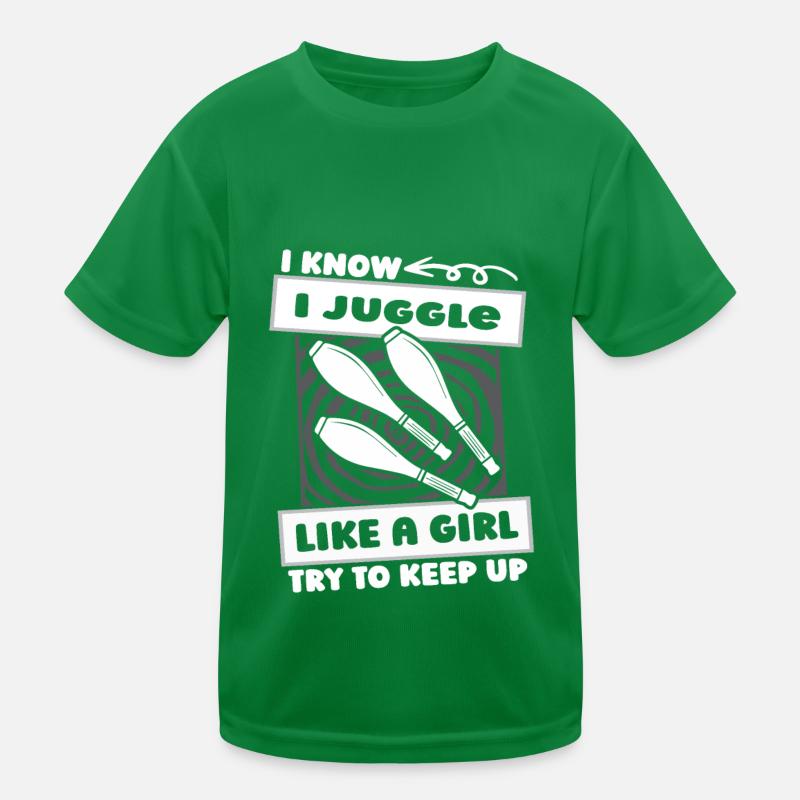 Jonglieren Jongleur Mädchen Kinder Funktions-T-Shirt