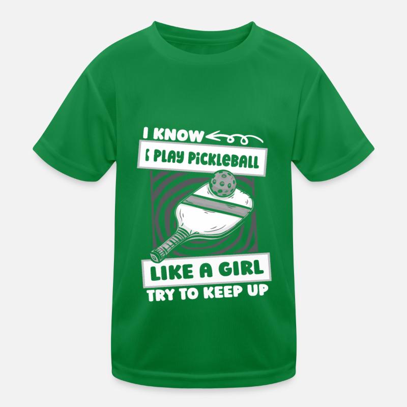 Pickleball Mädchen Kinder Funktions-T-Shirt