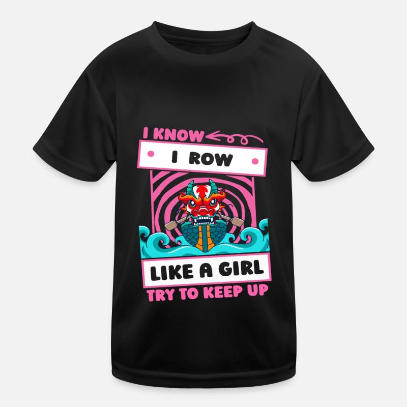 Rowing Girls Kids Functional T-Shirt