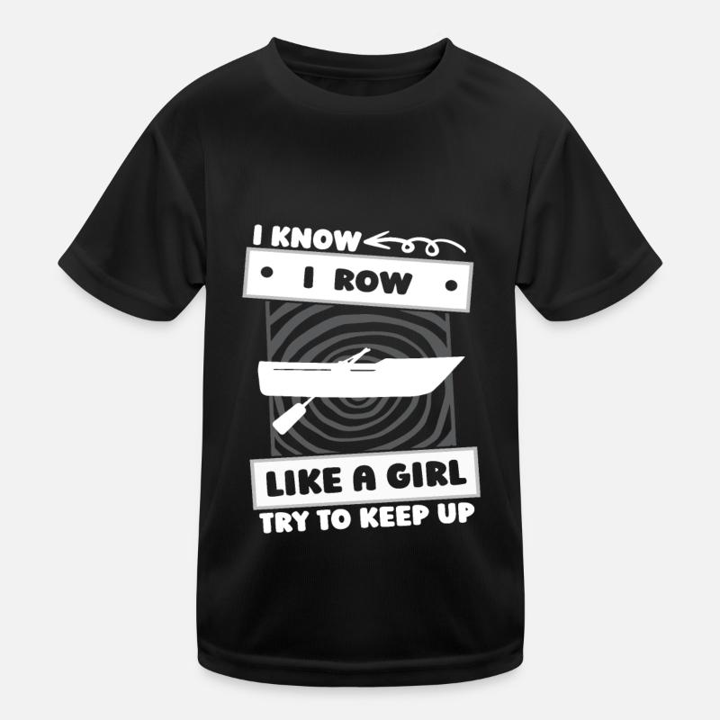 Rudern Ruderer Mädchen Kinder Funktions-T-Shirt
