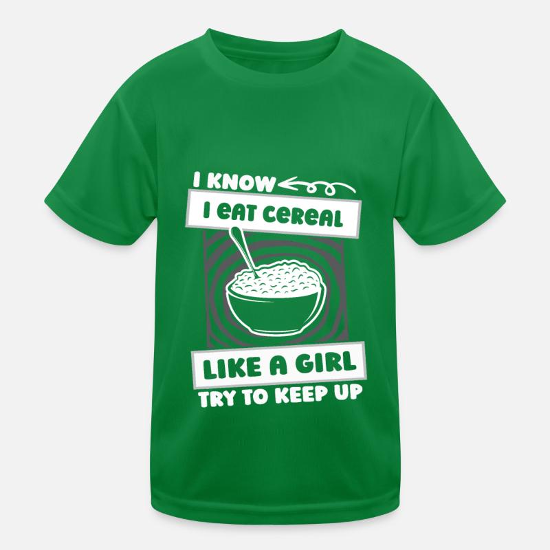 Frühstück Müsli Cereal Mädchen Kinder Funktions-T-Shirt