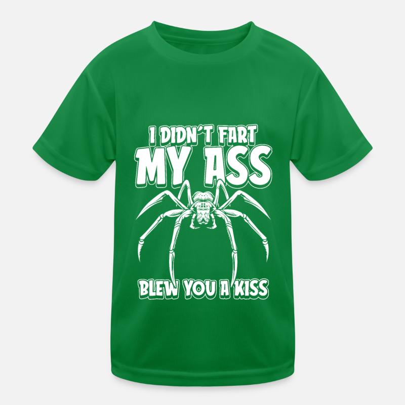 Spider Funny Kids Functional T-Shirt
