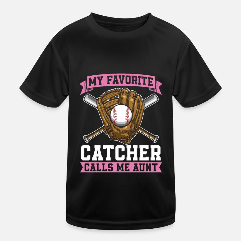 Softball Aunt Kids Functional T-Shirt