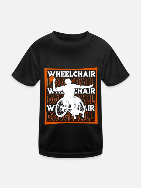 Fauteuil roulant de ballon chasseur - T-shirt sport Enfant - noir - Devant