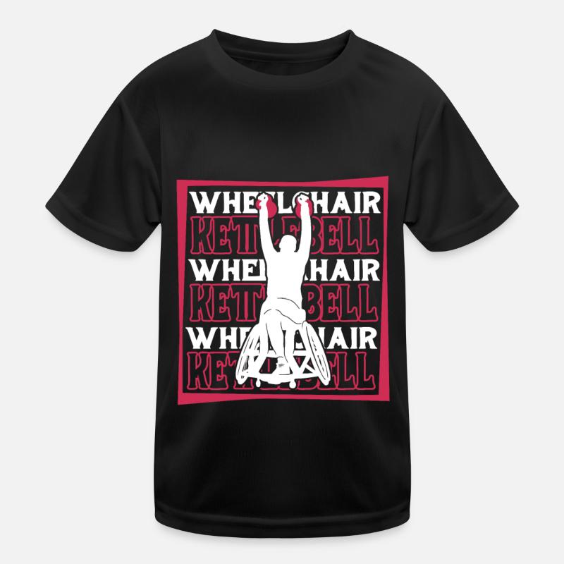 Kettlebell Rollstuhl Kinder Funktions-T-Shirt