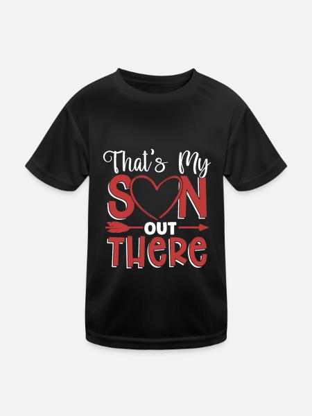 Maman Mère Fils C’est mon fils là-bas - T-shirt sport Enfant - noir - Devant