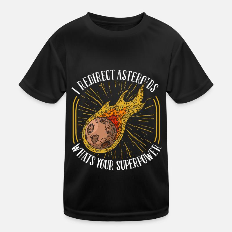 Space Space Funny Astroid Diversion Kids Functional T-Shirt