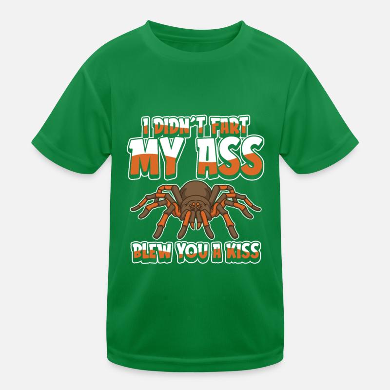 Spider Funny Kids Functional T-Shirt