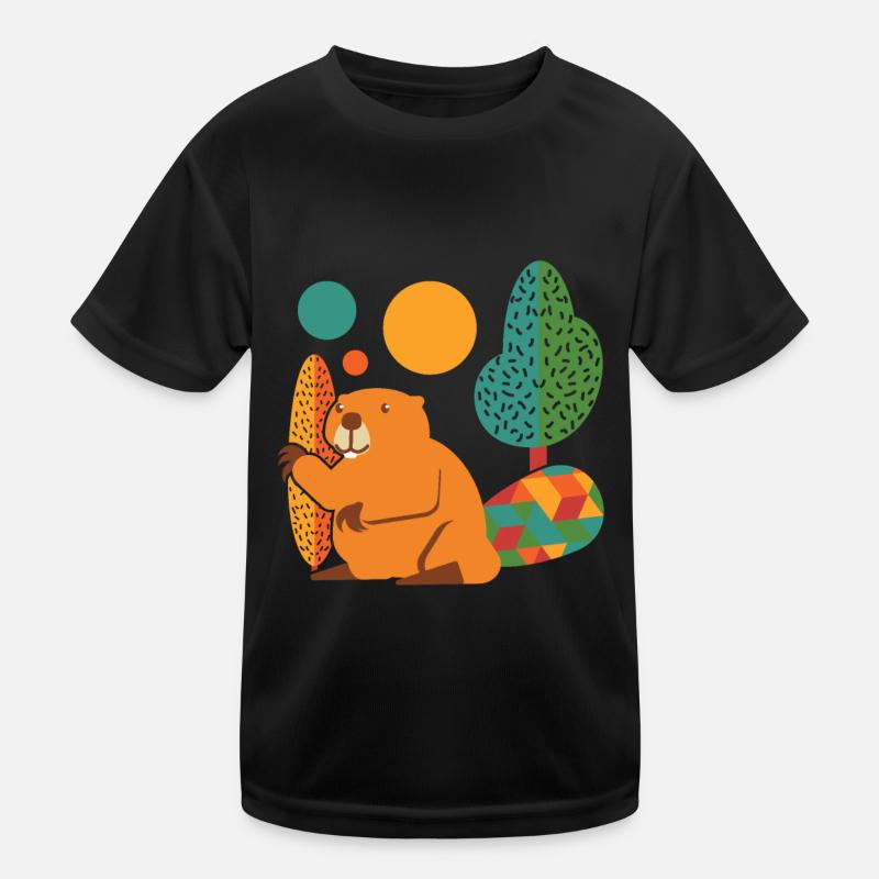 Biber Bunt Kinder Funktions-T-Shirt