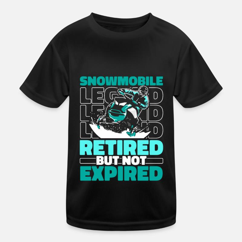 Snowmobile Snowmobiles Retired Kids Functional T-Shirt