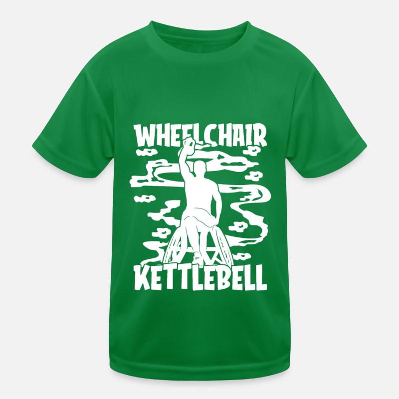 Kettlebell Rollstuhl Kinder Funktions-T-Shirt