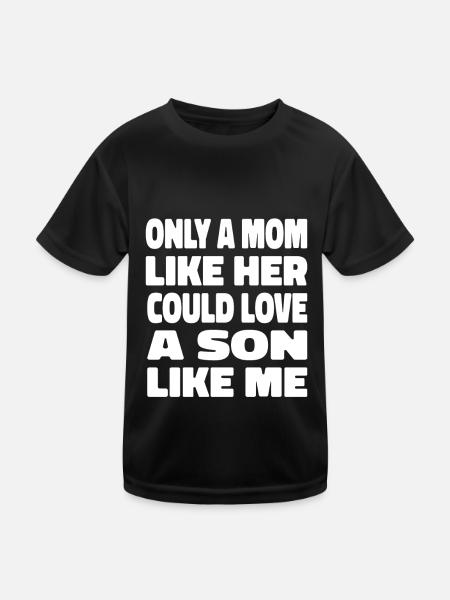 Maman Mère Fils - T-shirt sport Enfant - noir - Devant