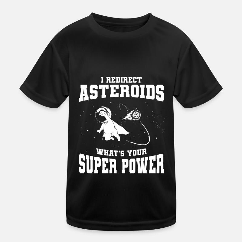 Space Space Sarcastic Astroid Diversion Kids Functional T-Shirt