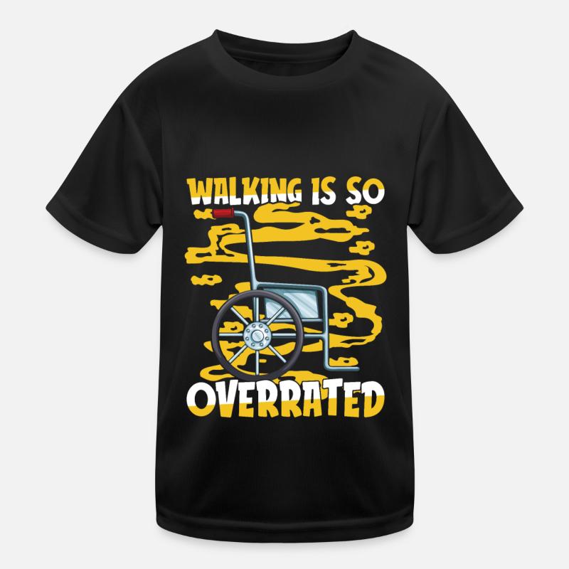 Rollstuhl Rollstuhlfahrer Fun Kinder Funktions-T-Shirt