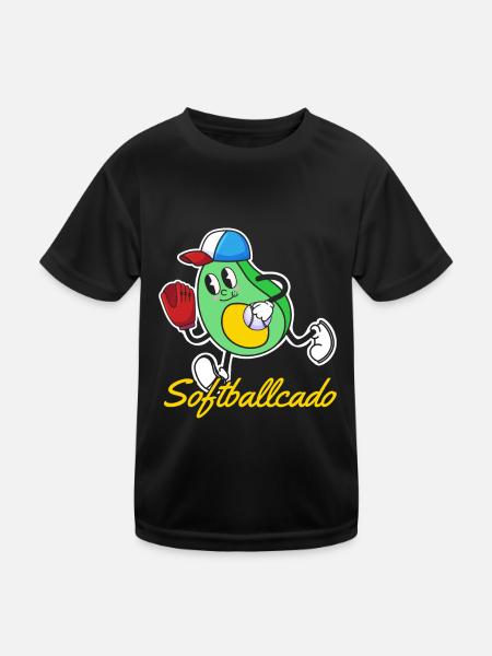 Avocat de softball - T-shirt sport Enfant - noir - Devant