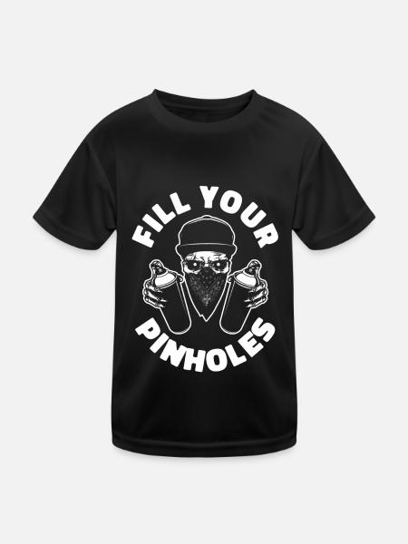 Peintre Vernisseur Crâne - T-shirt sport Enfant - noir - Devant