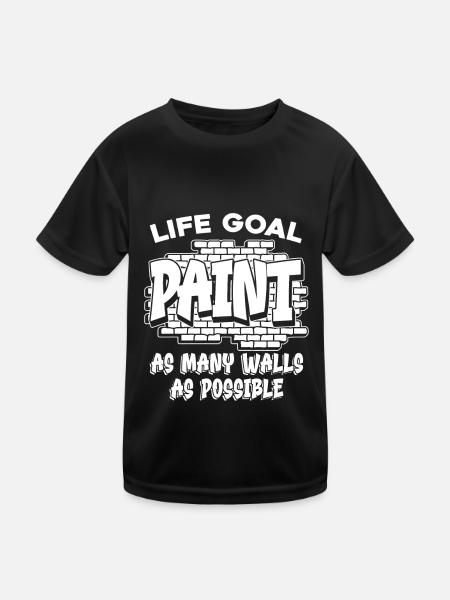 peintre peintre humour - T-shirt sport Enfant - noir - Devant