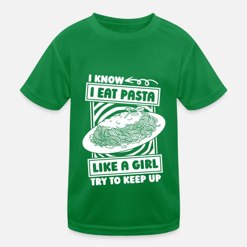 Pasta Mädchen Kinder Funktions-T-Shirt