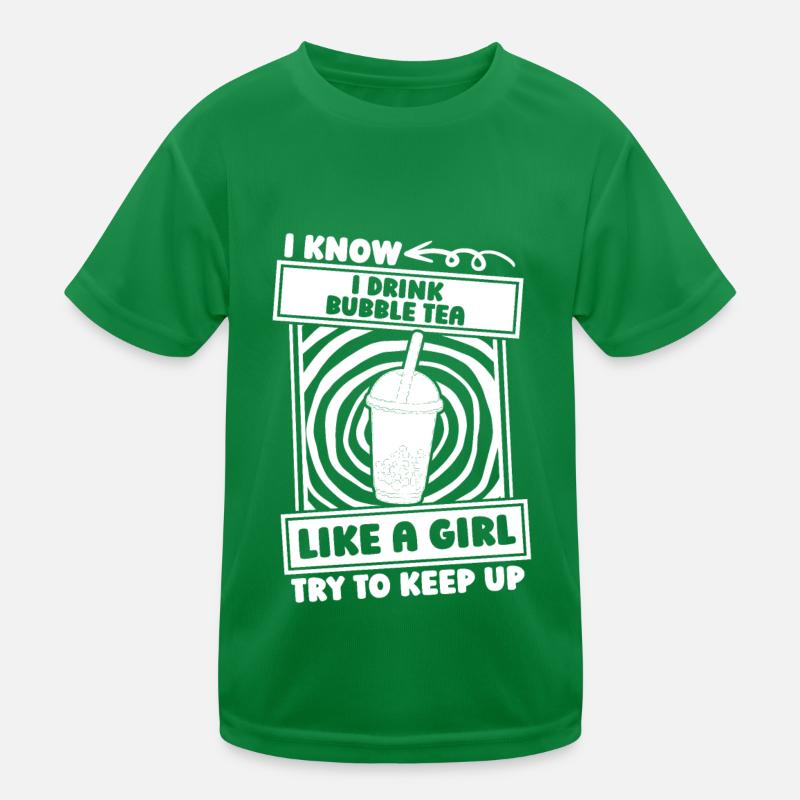 Bubble Tea Boba Mädchen Kinder Funktions-T-Shirt