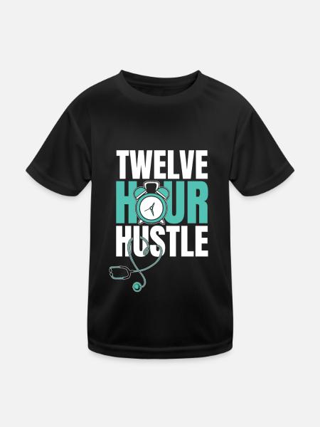nurse stethoscope - Kids Functional T-Shirt - black - Front