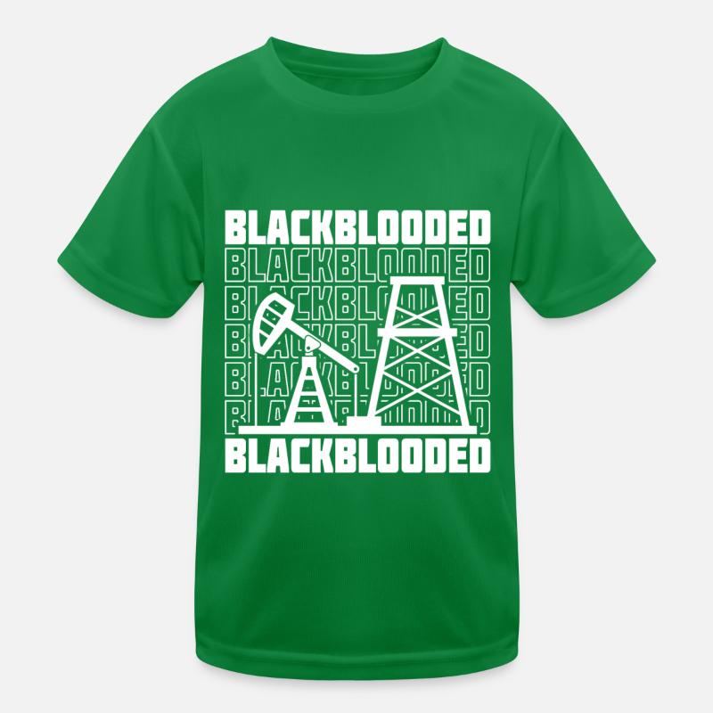 Ölfeld Bohrinsel Schwarzes Blut Kinder Funktions-T-Shirt