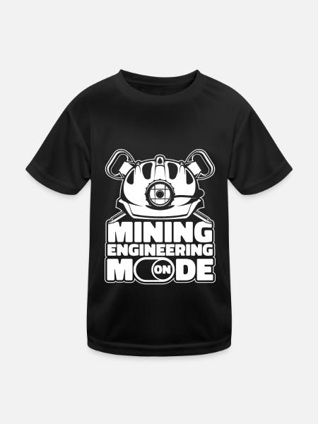 Engineer Safety helmet Mining engineer - Kids Functional T-Shirt - black - Front
