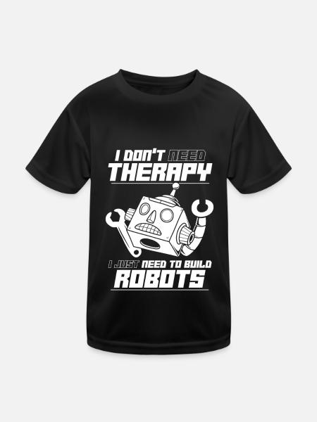 Robotique Ai Robot Drôle - T-shirt sport Enfant - noir - Devant