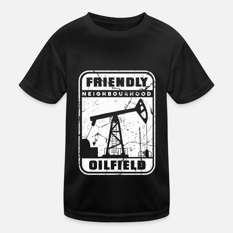 Ölfeld Bohrinsel Kinder Funktions-T-Shirt