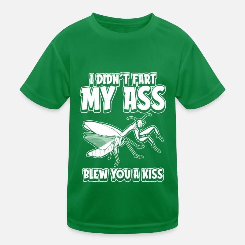 Mantis Gottesanbeterin Lustig Kinder Funktions-T-Shirt