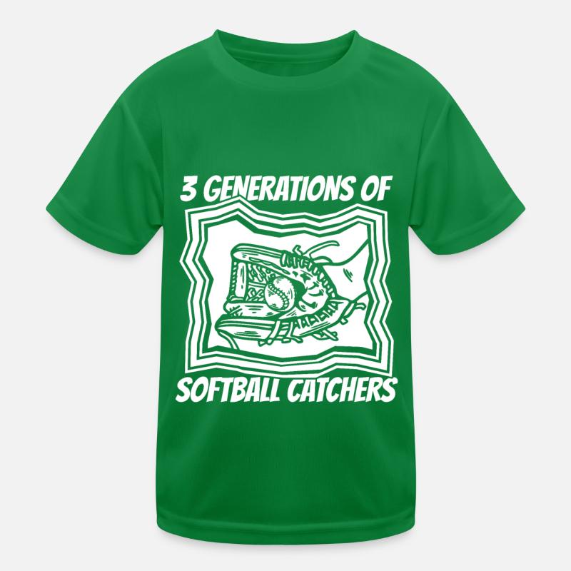 Softball Mitt Kids Functional T-Shirt