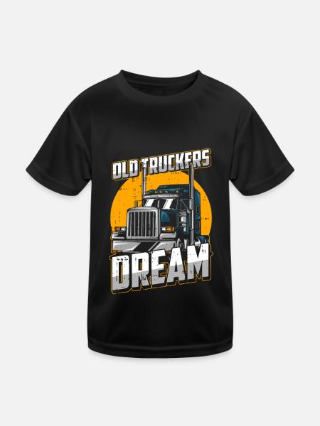 Truck Driver Trucker Truck Driver Funny - Kids Functional T-Shirt - black - Front