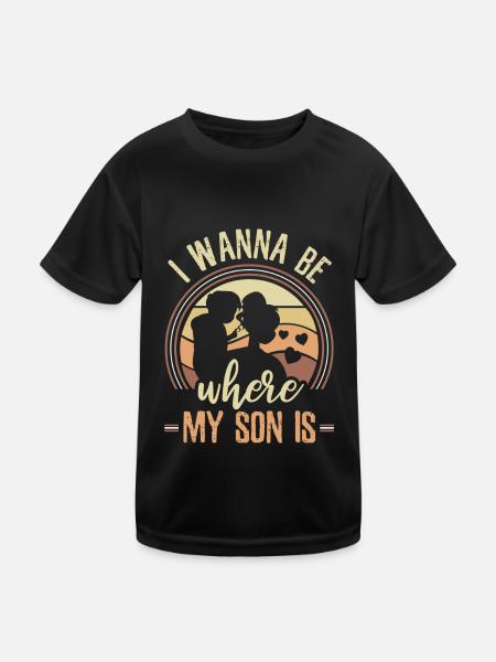 Maman Mère - T-shirt sport Enfant - noir - Devant