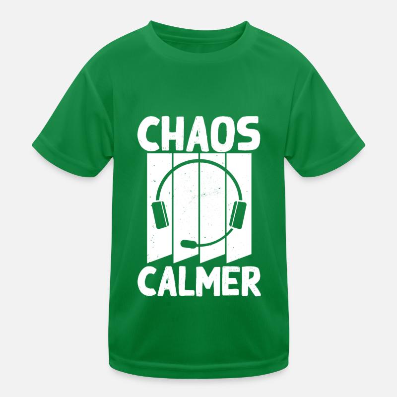 Notruf Leitstelle Einsatzzentrale Headset Kinder Funktions-T-Shirt