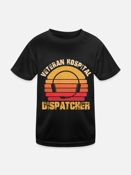 Centre d’opérations du centre de contrôle des appels d’urgence - T-shirt sport Enfant - noir - Devant
