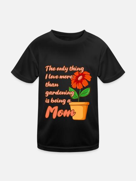 Hobbygärtner Garten Mutter Gärtnerische Mama - Kinder Funktions-T-Shirt - Schwarz - Vorne