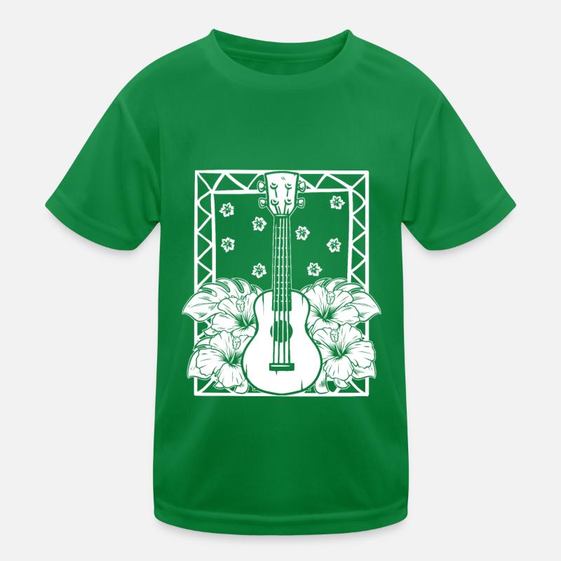 Ukulele Flowers Kids Functional T-Shirt