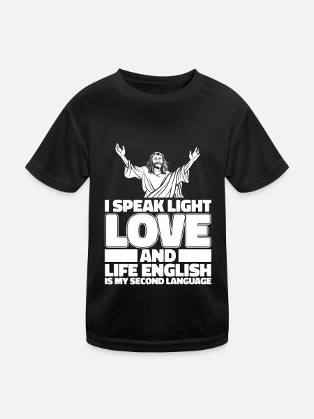 Christ Christianisme Amour - T-shirt sport Enfant - noir - Devant