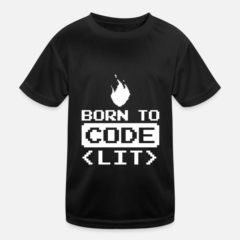 Entwickler Coder Programmierer Witzig - Kinder Funktions-T-Shirt - Schwarz