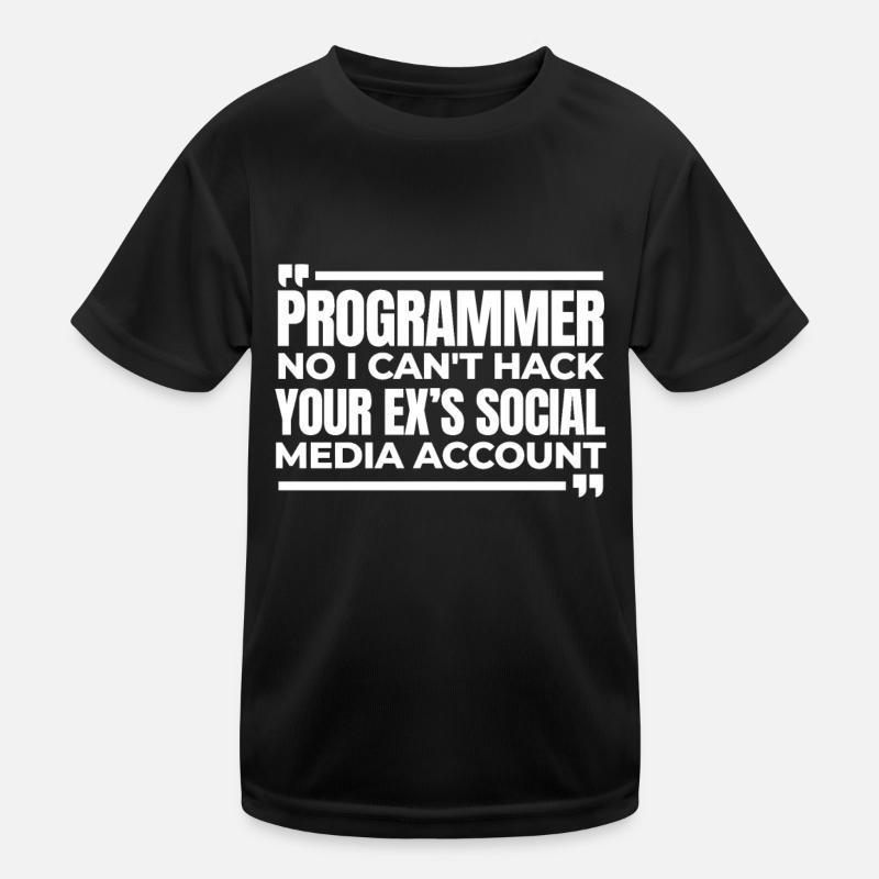 Entwickler Coder Programmierer Witzig - Kinder Funktions-T-Shirt - Schwarz