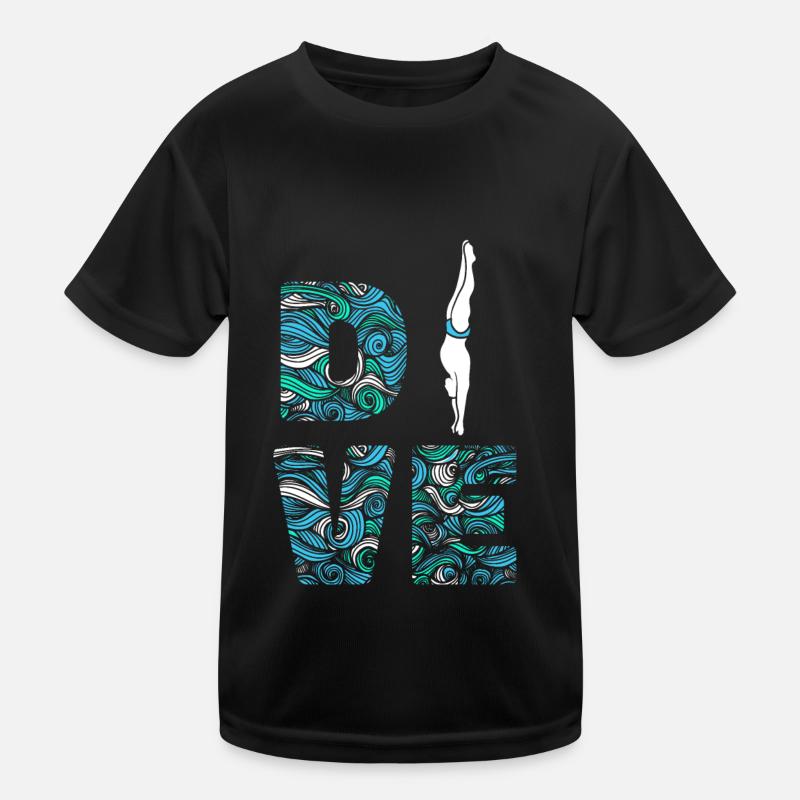 Diving Divers Kids Functional T-Shirt