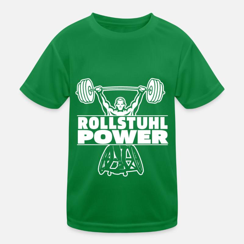 Rollstuhl Rollstuhlfahrer Leistung Kinder Funktions-T-Shirt