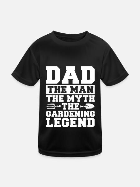 Hobbygärtner Garten Vater Gärtnerischer Vater - Kinder Funktions-T-Shirt - Schwarz - Vorne